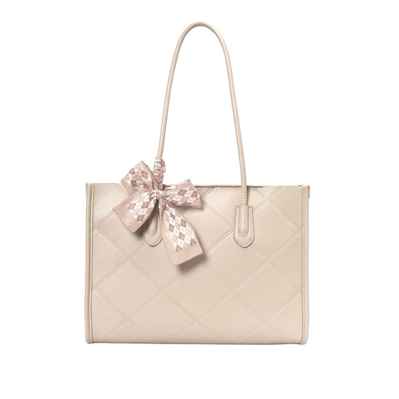 Textured Structured Shoulder Bag With Pouch